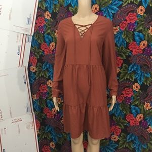 WOMEN’S JUST FAB DRESS Auburn Long Sleeve by JustFab SIZE XXL